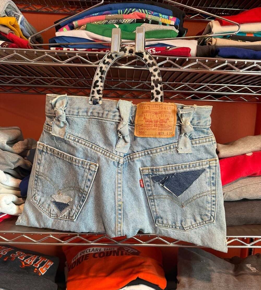 Levi's 505 Size W29 L30 Upcycled Denim Handbag Custom Vintage Purse